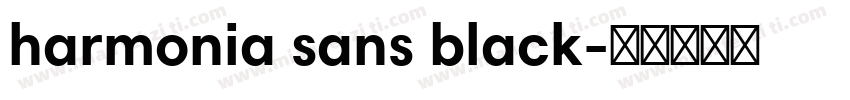 harmonia sans black字体转换